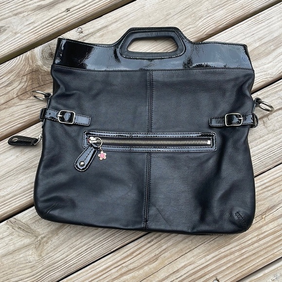 Coach Bonnie Leather Fold-Over Tote Bag /Purse - Picture 1 of 12